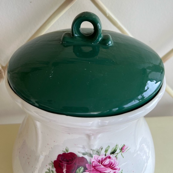 Large vintage floral cookie jar - Picture 4 of 12